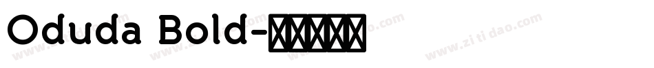 Oduda Bold字体转换